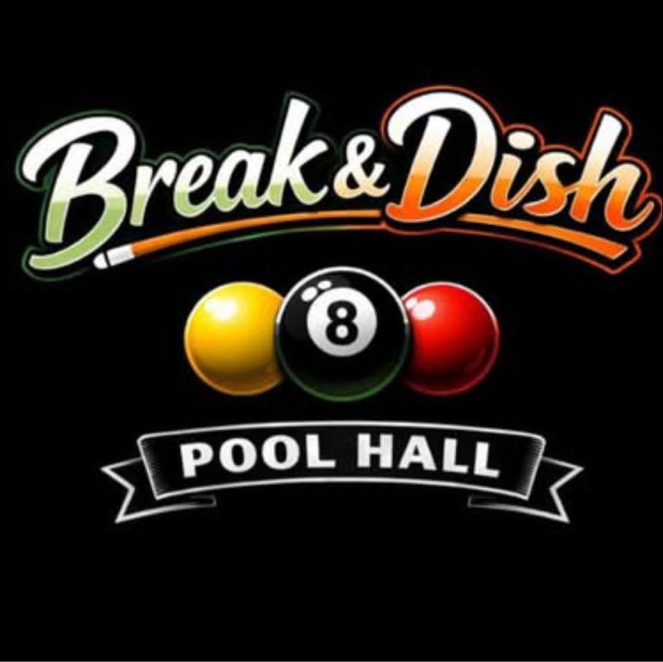 Image: Break and Dish Pool Hall Logo